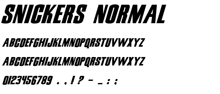 Snickers Normal font